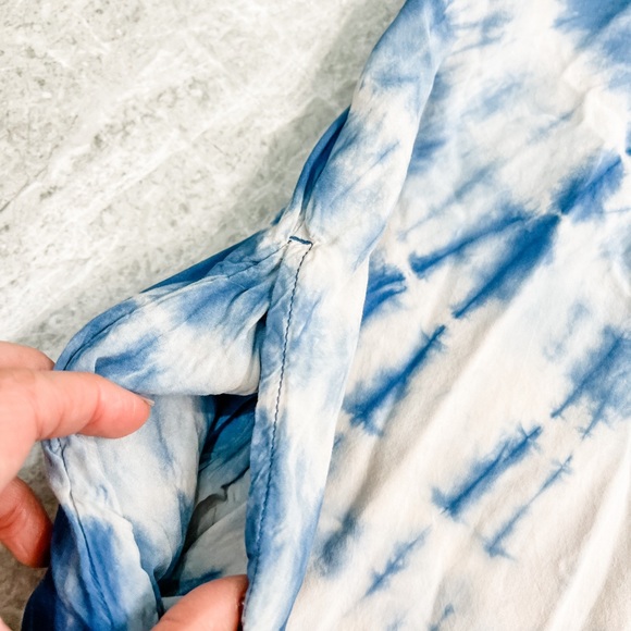 American Eagle Blue Tie Dye Halter Racerback Sun Dress Size Small - Picture 8 of 12